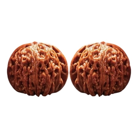 Natural Wenwan Walnut Pair Hand Exerciser, Daily Stress Relief, Grip Strengthener, Chinese Collectible, Walnut for Meditation and Entertainment