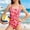 Red, variant on ATOGUTA One Piece Swimsuit Girls Sleeveless Bathing Suits Cute Kids Princess Summer Beach Vocation Swimwear Size 13-17, Red