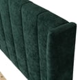 thumbnail image 4 of Tslinn King Size Low Profile Upholstered Platform Bed With Ink Green Color(Velet), 4 of 5