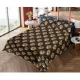 thumbnail image 4 of Ambesonne Tiger Fitted & Flat Sheet with Shams 4 Pcs Set, Asian Animal Pattern Ethno, Full, Charcoal Grey and Apricot, 4 of 5