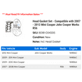 thumbnail image 2 of Head Gasket Set - Compatible with 2007 - 2012 Mini Cooper Jn Cooper Wrks R56 2008 2009 2010 2011, 2 of 2