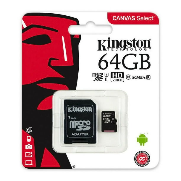Kingston 64gb Micro Sd Memory Card 64g Sdhc Class 10 Uhs I Tf W Sd Adapter Walmart Com Walmart Com