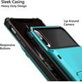 thumbnail image 4 of for iPhone X Case iPhone Xs Case Wallet Credit Card Holder Slot Scratch Resistant Dual Layer Protective Bumper Rugged TPU Rubber Armor Hard Shell Cover for iPhone X XS 10 10S Sky Blue, 4 of 11