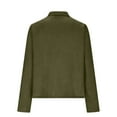 thumbnail image 3 of IMENGL Veste Zippée Décontractée en Suède à Manches Longues, Vert G, Taille M-TG, 3 of 5