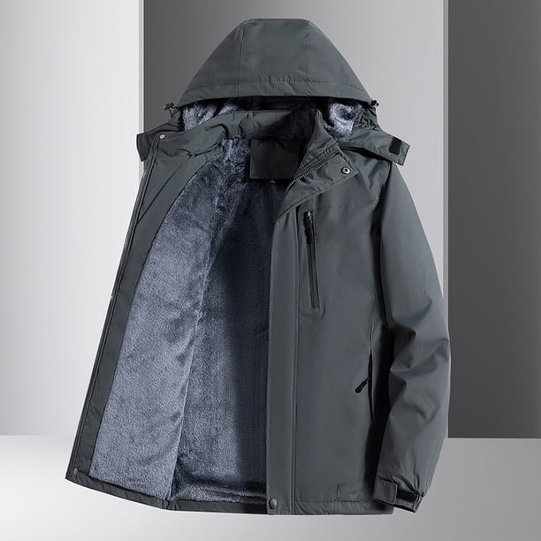 Veste Imperméable à Capuche Homme - Coupe Vent Chaude Et Légère Pour Alpinisme Et Plein Air