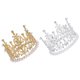 thumbnail image 1 of Cake Crown Toppers Decorative Birthday Cake Decors Circular Crown Silver 2Pcs, 1 of 5