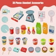 Costway Kids Snacks & Sweets PRETEND Food Cart Toy Play Set with 30 PCS
