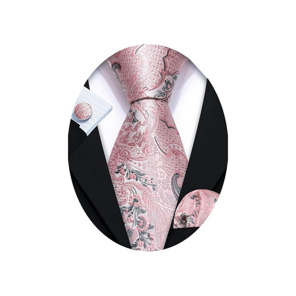 Conjunto de corbata Barry.Wang de seda con estampado floral rosa