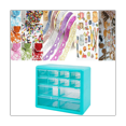 thumbnail image 6 of Desktop Storage Organizer with 12 Drawers Desktop Craft Drawer Chest Plastic Desktop Storage Box Ornament Art DIY, 6 of 6