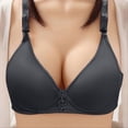 thumbnail image 7 of Gymayou Soft Cotton Wire-Free Bra for Middle-Aged Elderly Women Seamless Full Coverage Wireless Everyday Brassiere with Adjustable Straps Black XL, 7 of 7