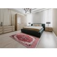 thumbnail image 5 of Ahgly Company Machine Washable Indoor Square Industrial Modern Silver Pink Area Rugs, 8' Square, 5 of 7