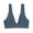 Blue, variant on Deep V-neck Wide Shoulder Straps Ribbed Women Bra Seamless Push Up Gym Underwear Female Clothing ,Green,L