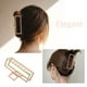 thumbnail image 5 of FloreceBien - Paquete de 5 pinzas para el pelo grandes para mujer, pinzas para el pelo doradas, pinza de metal de sujeción fuerte, pinzas para el pelo para cabello fino y grueso, 5 of 7