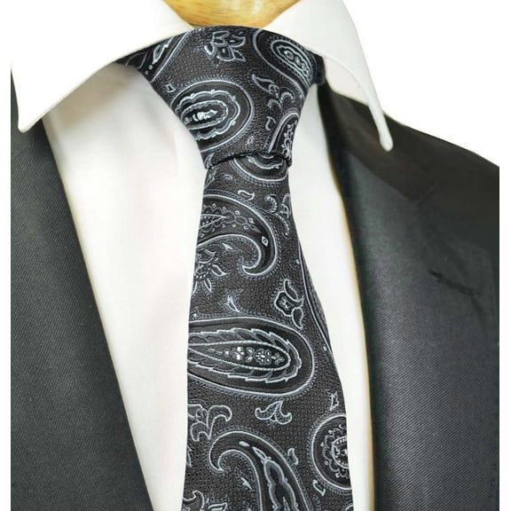 Extraordinary Black Paisley Design Ties