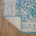 thumbnail image 6 of Ox Bay Blake 7'9" x 9'9" Blue/Gray Bordered Floral Durable Performance Indoor/Outdoor Area Rug, 6 of 7