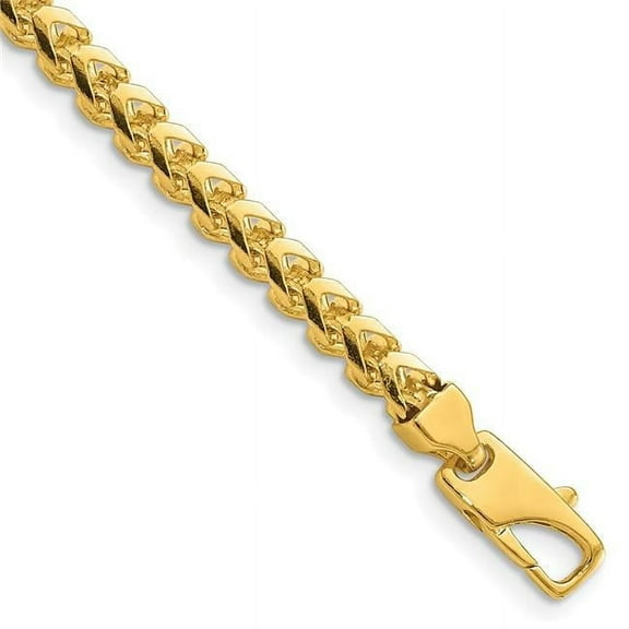 Primal Gold 14 Karat Yellow Gold 3.7mm Franco Chain Bracelet