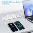 thumbnail image 3 of 4 LEAF Regleta de Enchufes Empotrada USB C 65W,Enchufe de Escritorio Empotrable 3 Tomas 3 USB (PD 65, 3 of 7