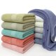 thumbnail image 4 of Nvzi 6 toallas de baño de algodón, toallas de mano de algodón suave, supersuaves y altamente absorbentes para ducha, piscina, spa, gimnasio, uso diario, 70 x 140 cm (azul grisáceo)., 4 of 5