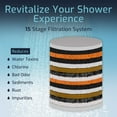 thumbnail image 2 of Mist Filtered Shower Head 15-Stage Advanced Water Filtration for Hard Water, Large, 2 of 9