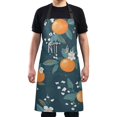 thumbnail image 4 of Yayeee Chief Kitchen Apron with Pockets for Cooking Water Resistant Unisex Adjustable Neck Strap, Blue Oranges, 4 of 7