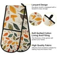 thumbnail image 2 of Yayeee Double Oven Mitt Kitchen Heat Resistant Baking 35" x7" Quilted Glove, Colorful Leaves, 2 of 6