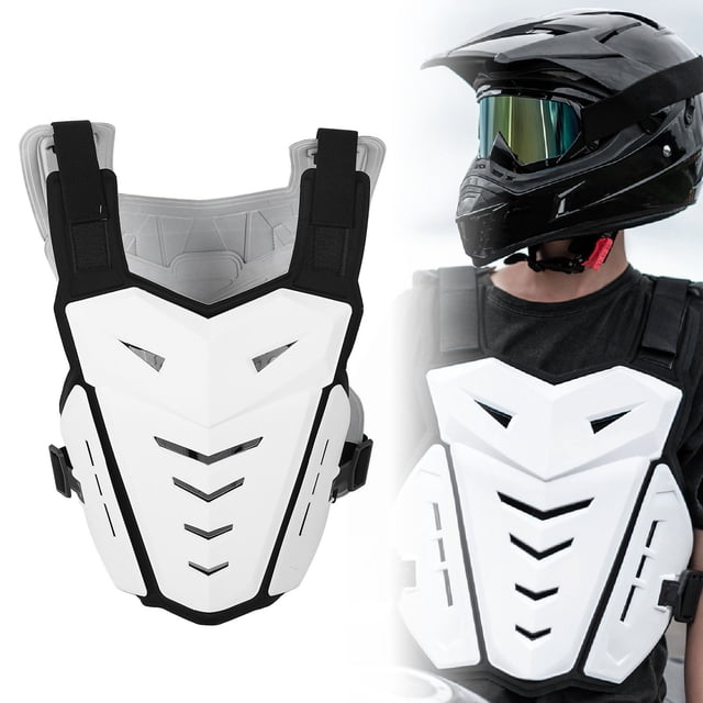 Protector De Pecho Para Espalda De Montar, Chaleco Ligero De Armadura De Motocicleta De Doble Protección, Comodidad Mejorada, Forro De Espuma Que Absorbe Los Golpes Para Ciclismo