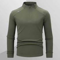 DAFPZW Compression Long Sleeve Shirt Men Quarter Zip - Mens Workout Gym T-Shirt Quick Dry Athletic Base Layer Sport Undershirt