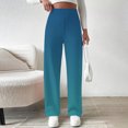 thumbnail image 6 of Lounge Pants for Women Plus Size Fleece Sweatpants High Waist Elastic Waist Gradient Color Long Trouser with Pockets, 6 of 9
