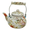 thumbnail image 1 of Hervidor de té de esmalte, olla de esmalte floral, hervidor de agua resistente a prueba de fugas, cafetera para la oficina para restaurante en casa C, 1 of 8