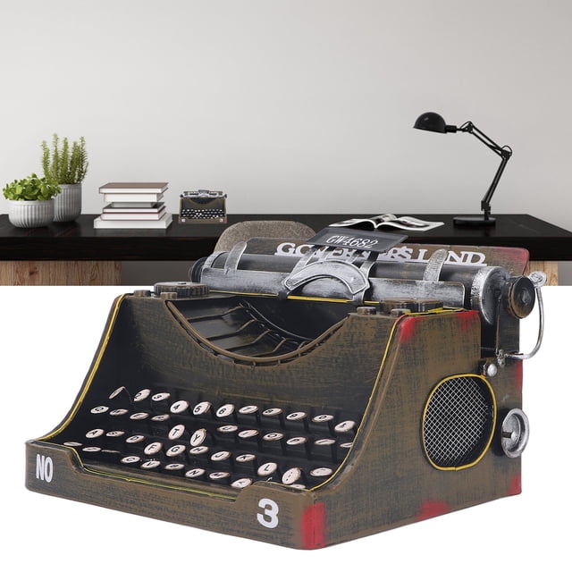 Machine à Écrire Rétro Vintage, Modèle de Machine à Écrire Rétro Robuste en Fer Haute Dureté pour Salons