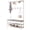 White, variant on YANAOFFE Entryway Coat Rack with Shoe Storage Bench, 4-in-1 Entryway Bench, Metal Hall Tree Shoes Bench with 10 Hooks, White
