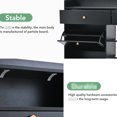 thumbnail image 6 of Shoe Storage Organizer With 4 Flip Drawers, Black, Multifunctional For Entrance Hall Entranceway Rack & Modern, 6 of 7