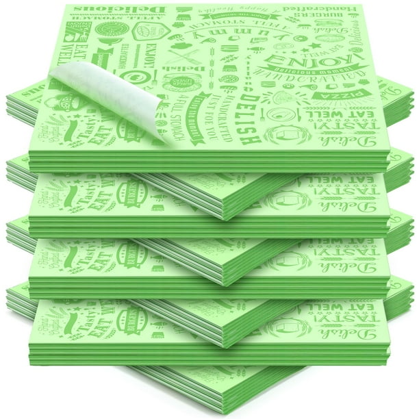 Hojas de papel encerado Outus, 600 unidades, 30 x 30 cm, color verde claro