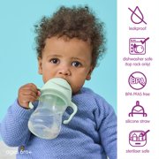b.box Sippy Cup with Weighted Straw for Toddlers, Leakproof, 8oz - Pistachio