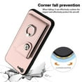 thumbnail image 3 of Compatible for iPhone SE 2022 & 2020 Case with Card Holder, for iPhone 7 / iPhone 8 Wallet Case for Women Men with Rotation Finger Ring Stand, Accordion Style PU Leather Shockproof Case, Pink, 3 of 6