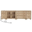 Farmhouse TV Stand, 3-in-1 TV Console Table for 75/80/85/90-Inch TVs ...