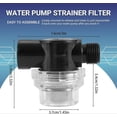 thumbnail image 4 of Water pump strainer filter, motorhome replacement, 1.27 cm (1/2 inch) twiston pipe strainer, compatible with or pumps, 4 of 5