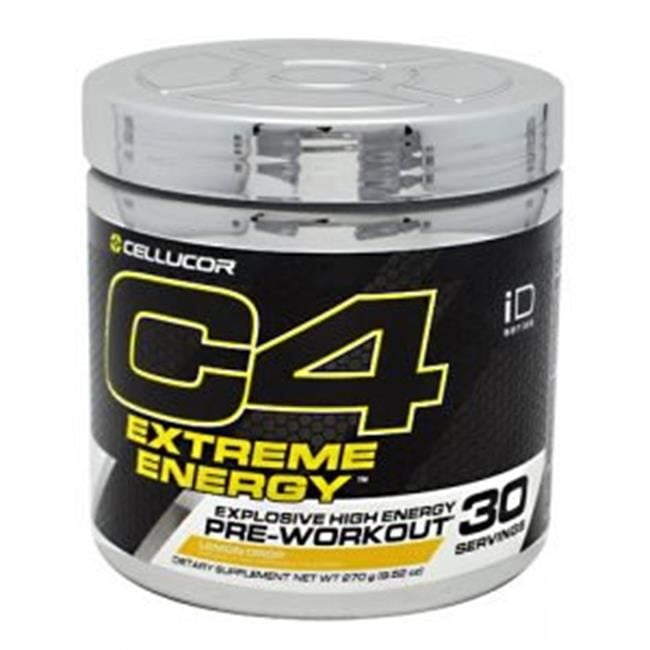 Cellucor C4 Extreme Energy PreWorkout Powder, Lemon Drop, 30 Servings
