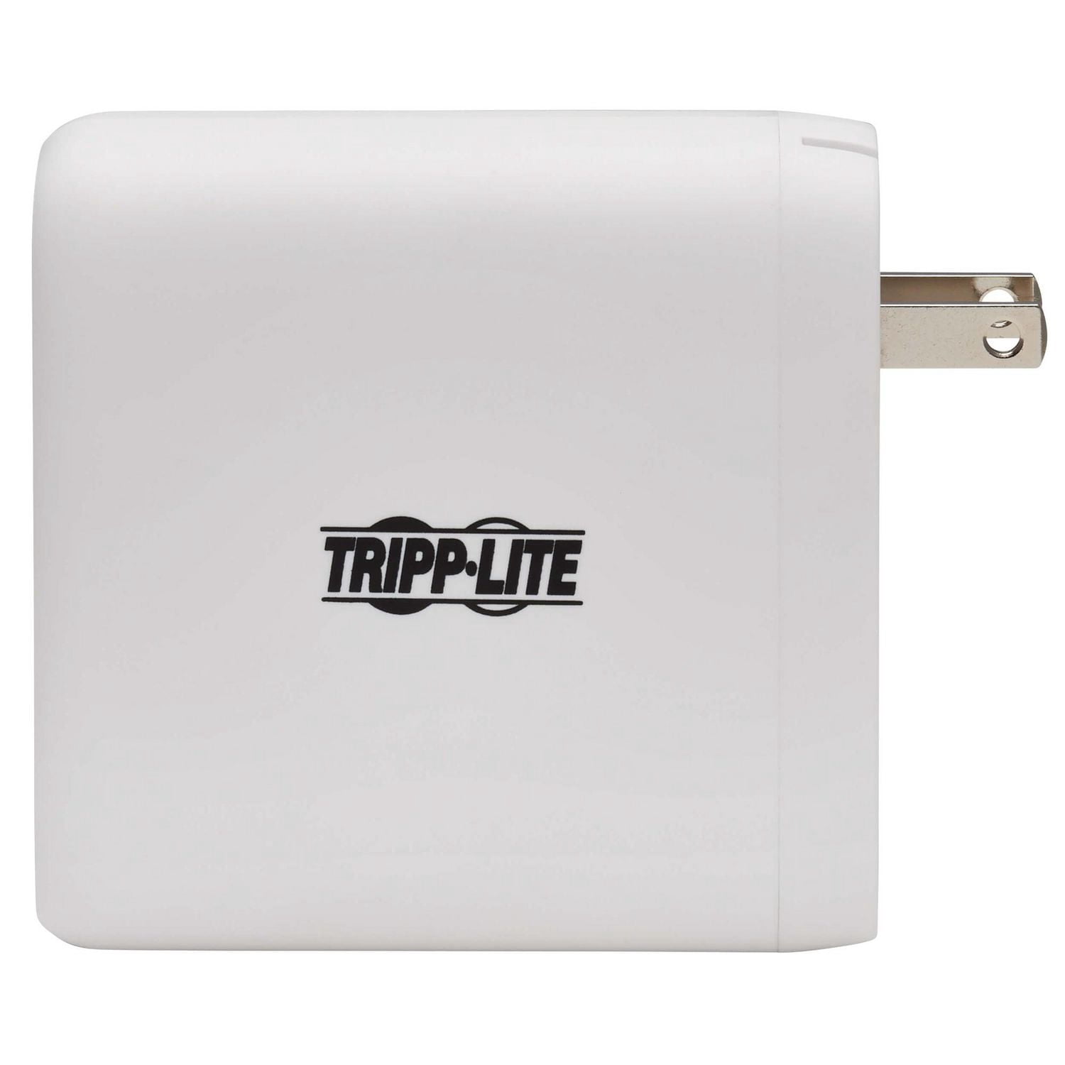 Tripp Lite 4-Port USB Wall Charger, 100W PD, GaN Tech, 2 USB-C & 2 USB-A Ports, White