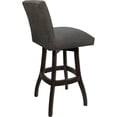 thumbnail image 2 of Set of 3 Swivel Wood Bar Stools 30" Sommerville NW Elk Charcoal Fabric DrkWalnut, 2 of 4