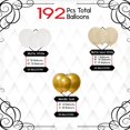 thumbnail image 3 of Kit de arco de globos A Archloon de 192 piezas en blanco, arena y dorado, 3 of 9
