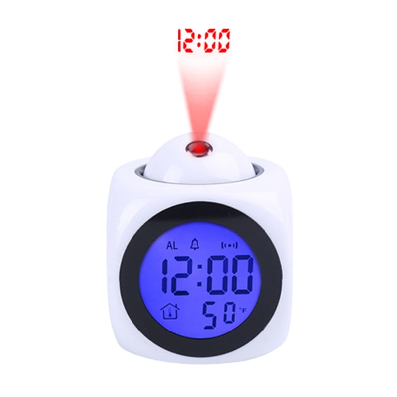 USCVIS Alarm Clock Digital Projection Alarm Clock with LCD Display/Snooze/Temper 
