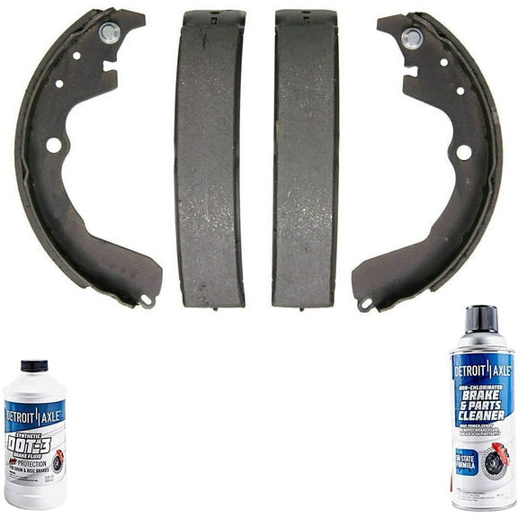 Detroit Axle - FWD Rear Brake Shoes for 03-08 Toyota Matrix Pontiac Vibe 2004 2005 2006 2007 [Models w/Rear Drum Brakes] Premium Semi-metallic Brake Shoes Replacement