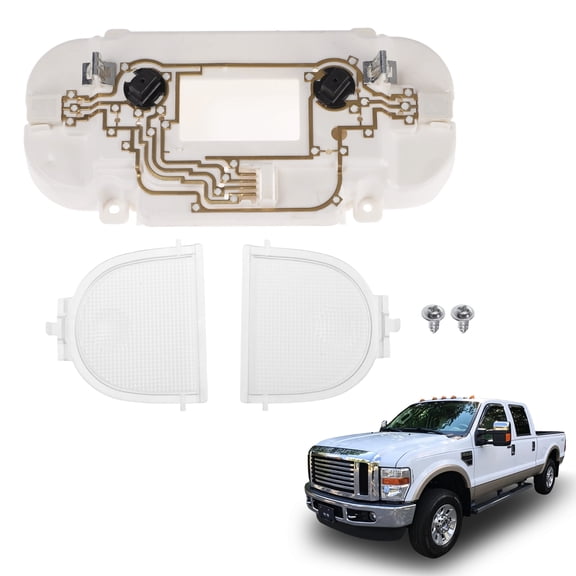 Unique Bargains Overhead Console Dome Reading Map Light with Bulbs for Ford F-150 2004-2008 F-250 F-350 F-450 F-550 Super Duty 2008-2010 for Lincoln Mark LT 2006-2008 Roof Circuit Board Assembly