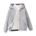 thumbnail image 5 of UAYOTSE Youth Classic Hoodies Soft Hooded Full Zip Sweatshirts for Children,Grey 8 Years, 5 of 9