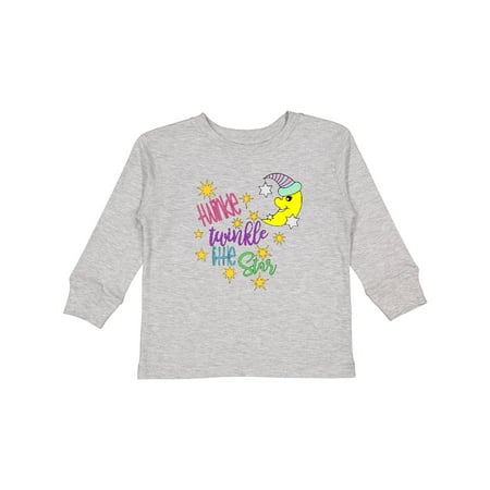 

Inktastic Twinkle Twinkle Little Star with Yellow Moon in Night Cap Gift Toddler Boy or Toddler Girl Long Sleeve T-Shirt