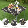 thumbnail image 4 of Square Tablecloth with Elastic Edges 36 * 36 Inch Pioneer Waterproof White Flower Table Cover Washable Indoor and Outdoor for Party Kitchen Dinner Banquet Patio Picnic, 4 of 6