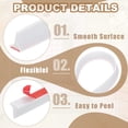 thumbnail image 3 of Uxcell Collapsible Shower Threshold Water Dam Guard, Shower Stopper Barrier Self Adhesive Sink Splash Guards White 79"x1.2"x 0.6", 3 of 7