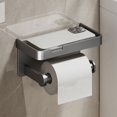 thumbnail image 1 of Soporte de papel higiénico montado en la pared, soporte de papel higiénico de aleación de aluminio, estante de pañuelos, soporte de pañuelos para el baño, accesorios de baño, 1 of 5