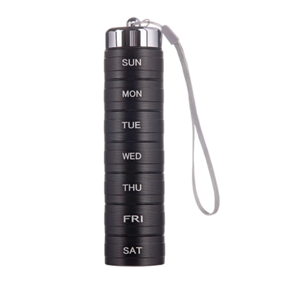 CookMate 7 Day Metal Pill Organizer,Mint Green Large Capacity Stackable Waterproof Weekly Pill Box,Twist-Lock Aluminum Alloy Medicine Case,Portable Vitamin Supplement Container for Travel